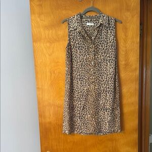 Equipment Silk Leopard Mini Dress